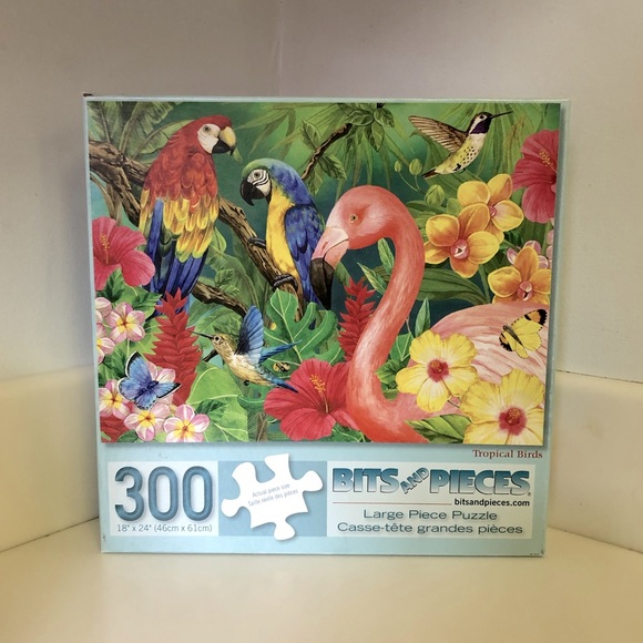 Bits and Pieces “Tropical Birds” 300 pc Puzzle - Picture 1 of 10